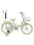 18" Child Bicycle Girls Bike with auxiliary wheels & Rack & Basket Green