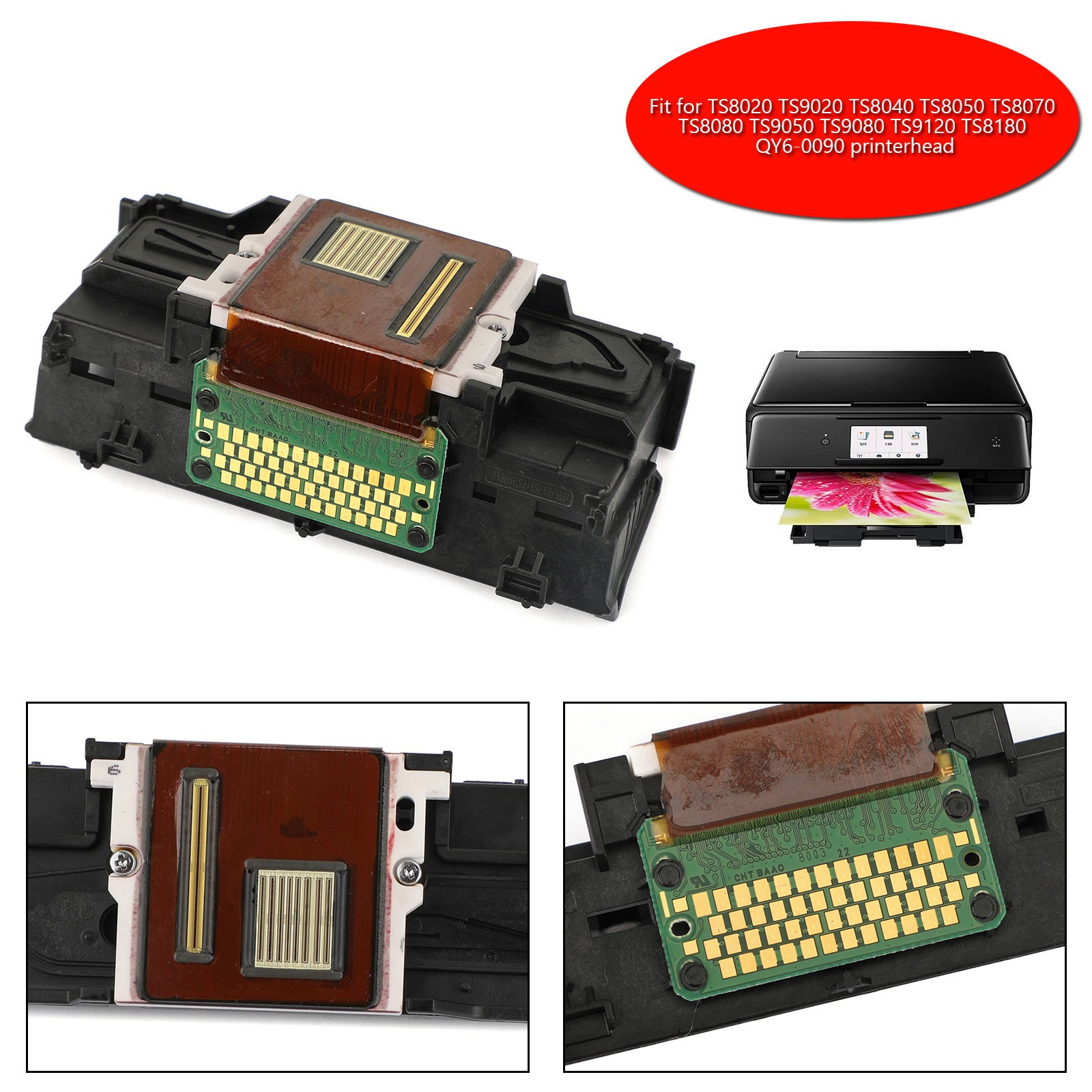 Replacement Printer Print Head QY6-0090 For TS8020 TS9020 TS8040 8050 8070 8080 Reufrbished Printer Print Head for TS8020 TS9020 TS8040 8050 8070 8080 QY6-0090 Full Color QY6-0090 Printhead Printer Head for IB4020 4080 IB4180 TS8040