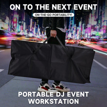 Portable DJ Facade Table Station 45"x42" Event Booth Facade Metal Foldable Frame