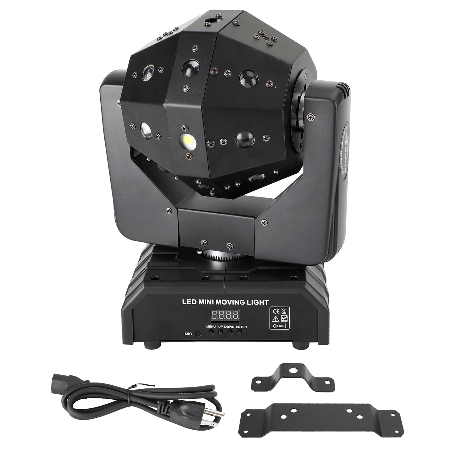 3-in-1 LED Moving Head DJ Light with RGBW Wash, Laser & Strobe Effects, DMX Controlled Party Stage Lighting