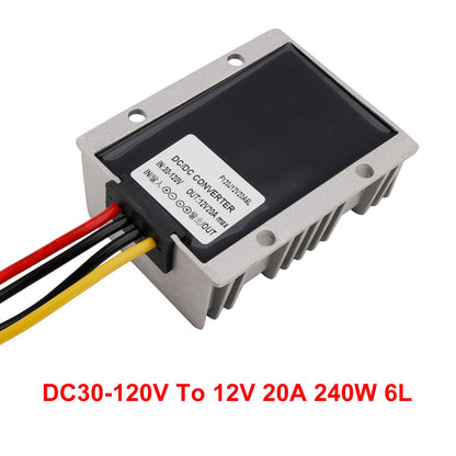 Waterproof DC 30-120V to 12V 10-20A Step-Down Power Supply Converter Regulator