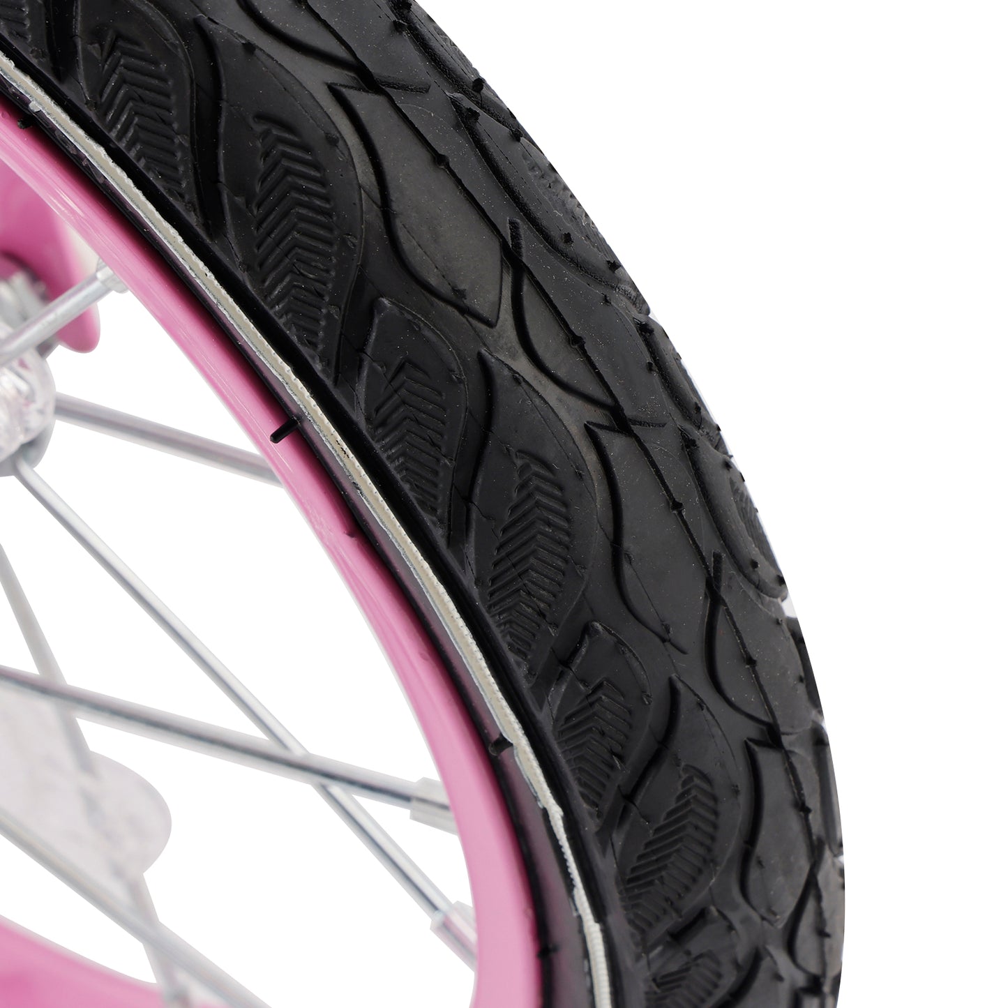 16"/18" Children Princess Bicycle Girls Bike with Removable Training Wheels Pink