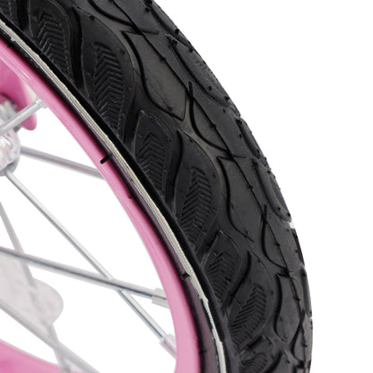 16"/18" Children Princess Bicycle Girls Bike with Removable Training Wheels Pink