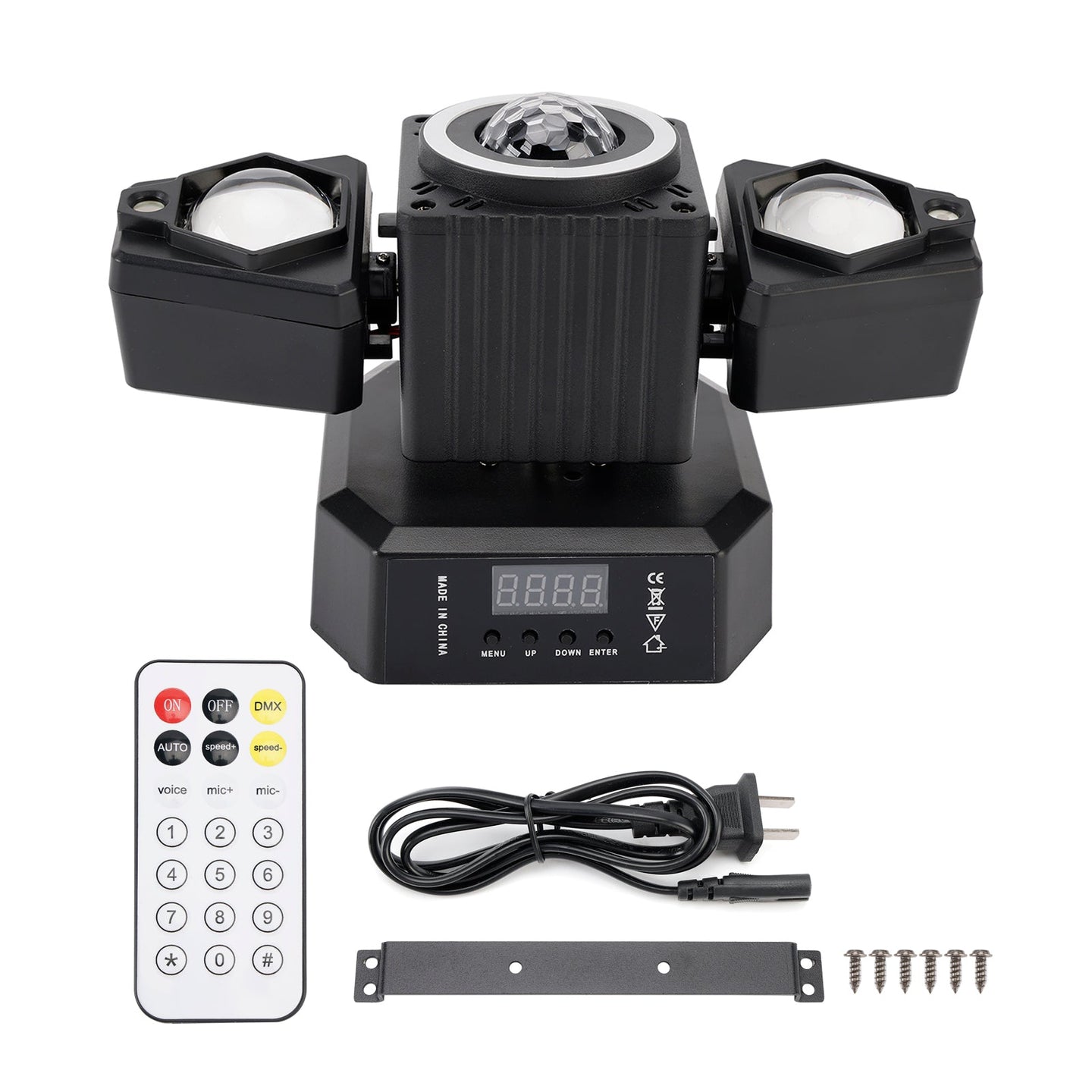 Moving Head Stage Light – Rotating Disco Ball Laser Beam Strobe with DMX & Remote