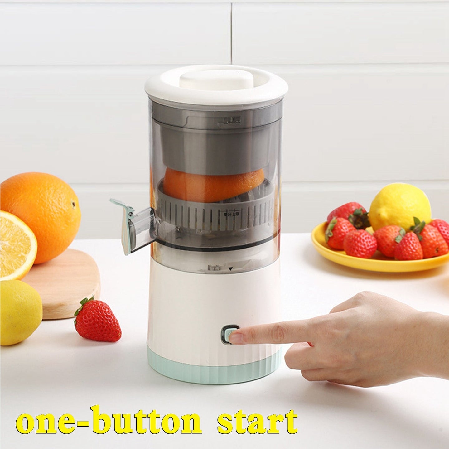 Citrus Juicer Machines and Cleaning Brush Portable Juicer Lemon Squeezer