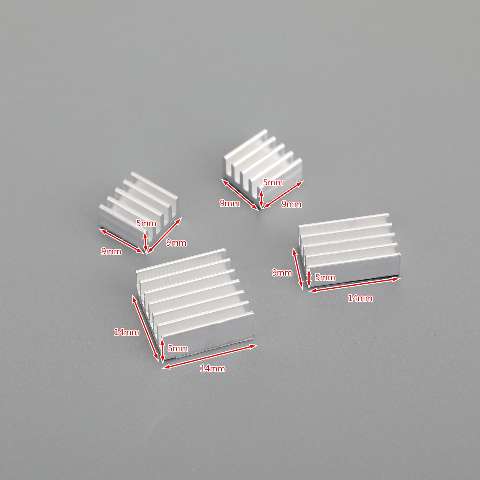 Aluminum Heatsink 16PCS Radiator Cooler Kit with Sticker Raspberry Pi 4B