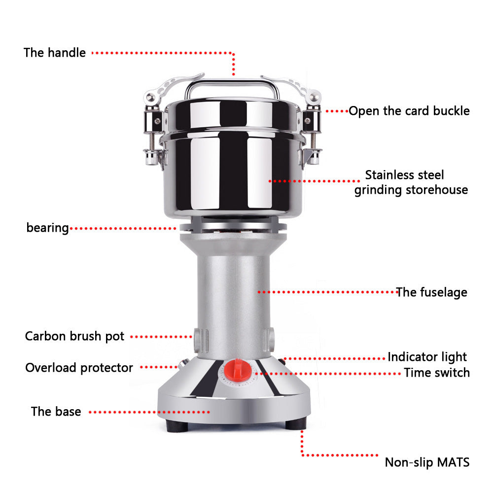 Herb Grain Grinder 700g Electric Grind Mills for Kitchen High Speed/Durable Life Coffee Corn (Copy)