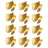 12PCS Napkin Rings Leaf Napkin Holder Adornmen Alloy Golden