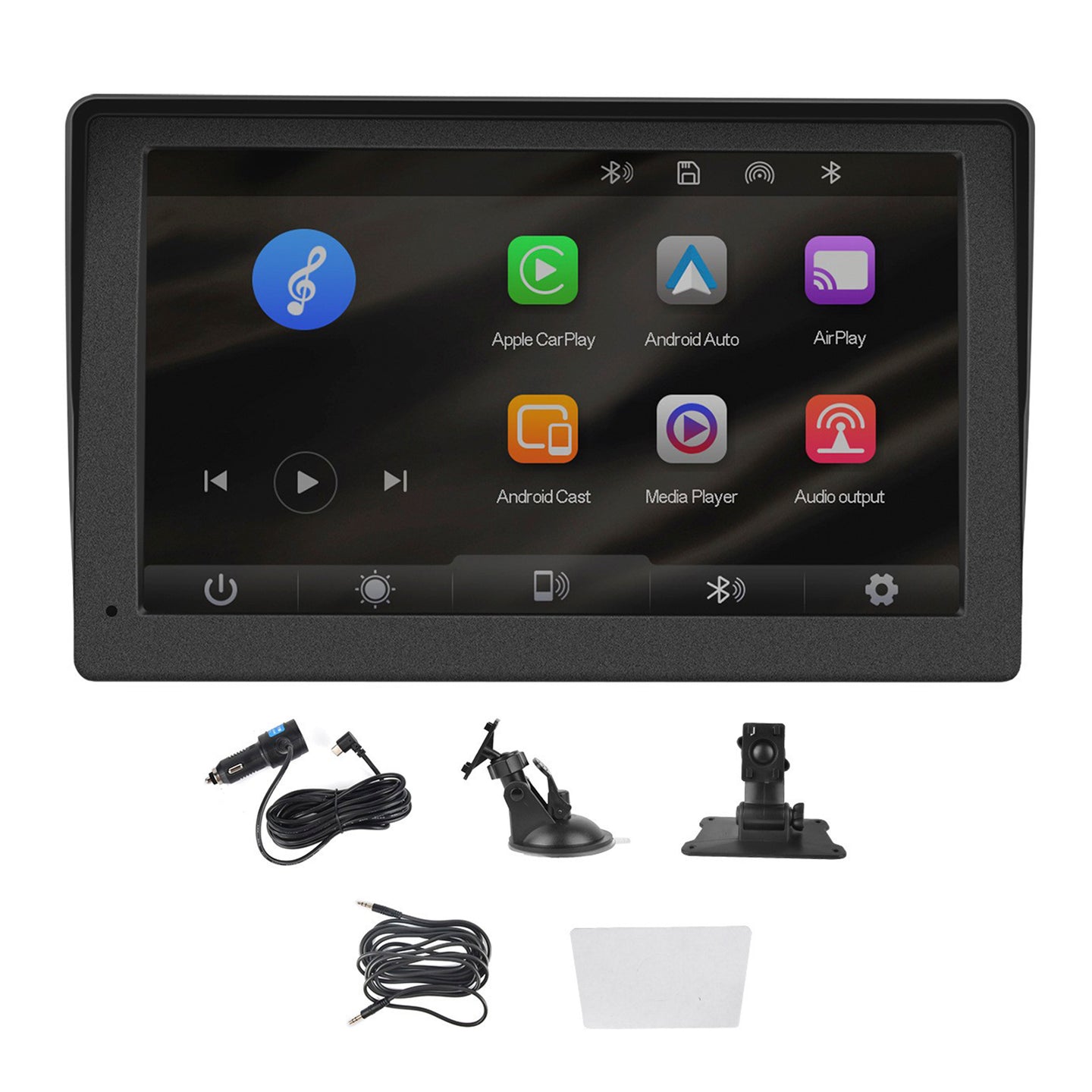 7-inch Car Display Screen Apple CarPlay Android Auto Apple AirPlay 12 LED Camera