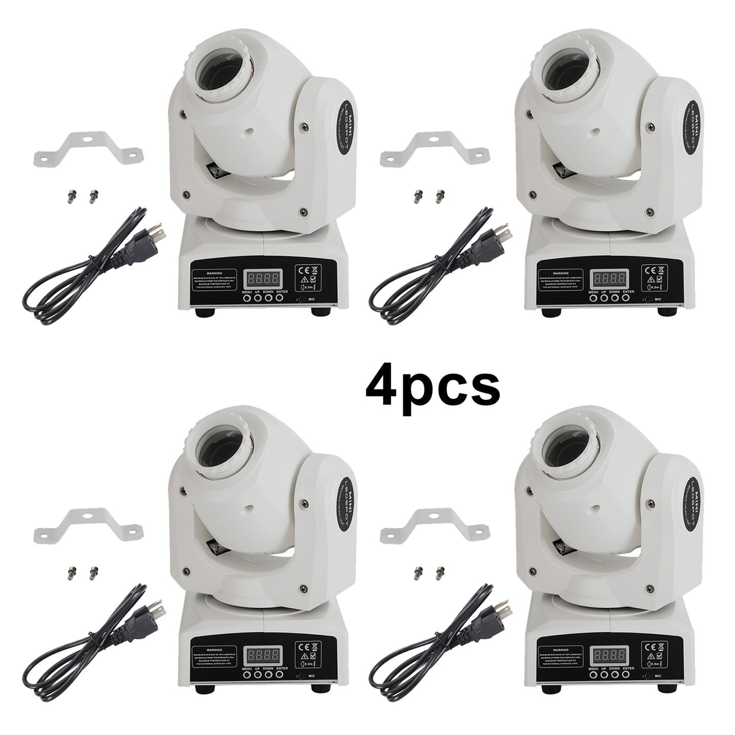 4 Pcs Moving Head 120W 8Gobo Stage Lighting RGBW LED DJ DMX Beam Bar Party Light