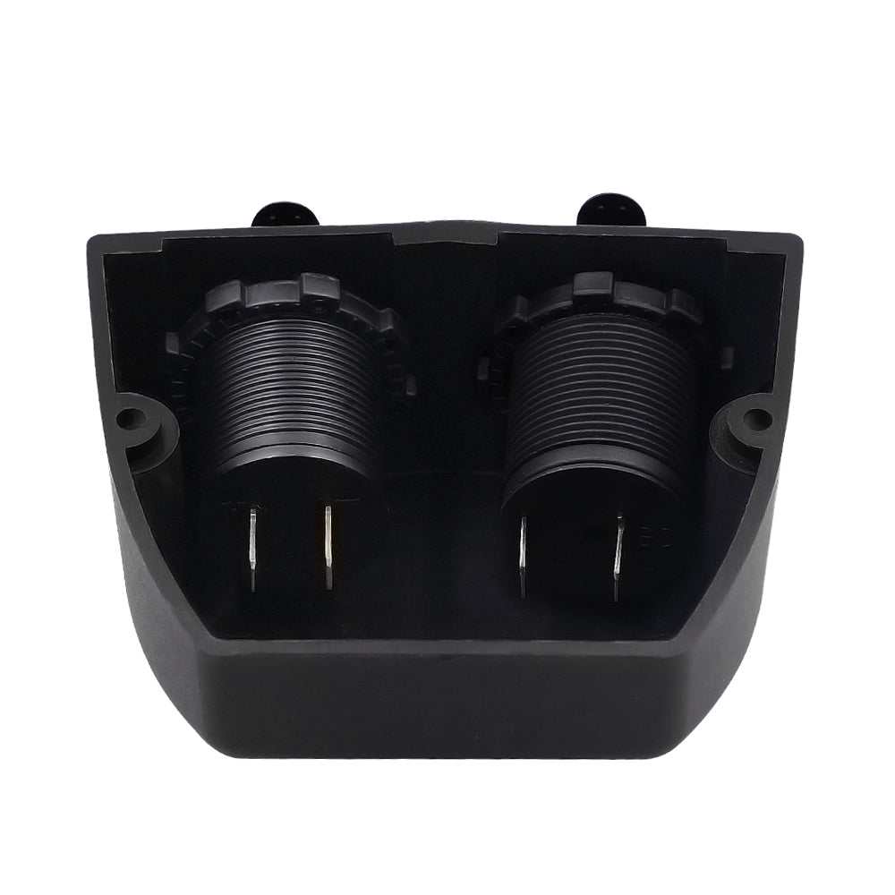 12V Dual USB Car Charger Socket – 4.2A Power Outlet with Surface Mount for Marine, RV, Truck, Boat