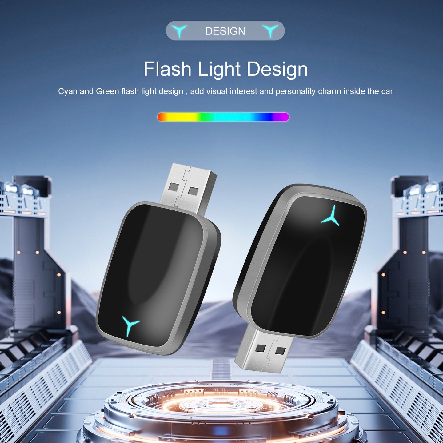 2 in 1 Wireless Apple Carplay Android Auto Adapter USB Car Dongle Connect Box