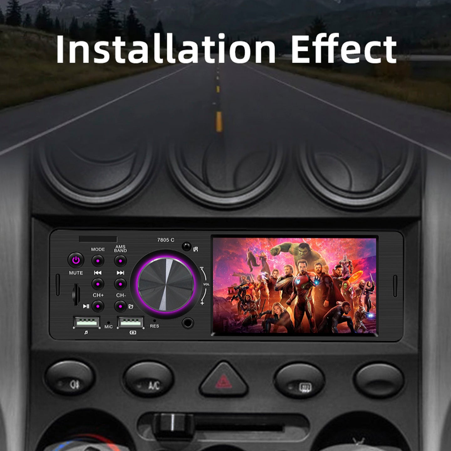 MP5 Car Player 1 Din 4.1 Inch Touch Screen Car Stereo Bluetooth + Backup Camera