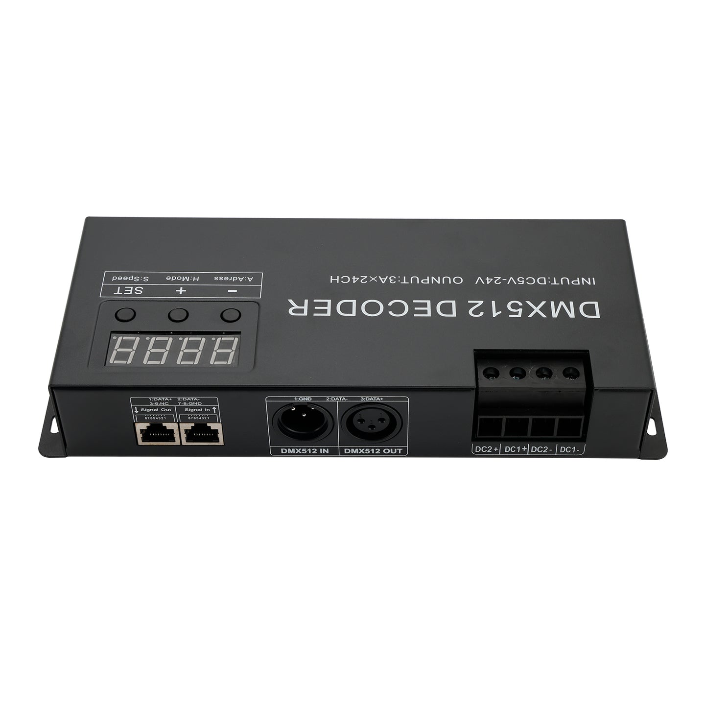 24 Channel DMX 512 Decoder RGBW PWM Dimmer Driver LED Strip Light Controller US