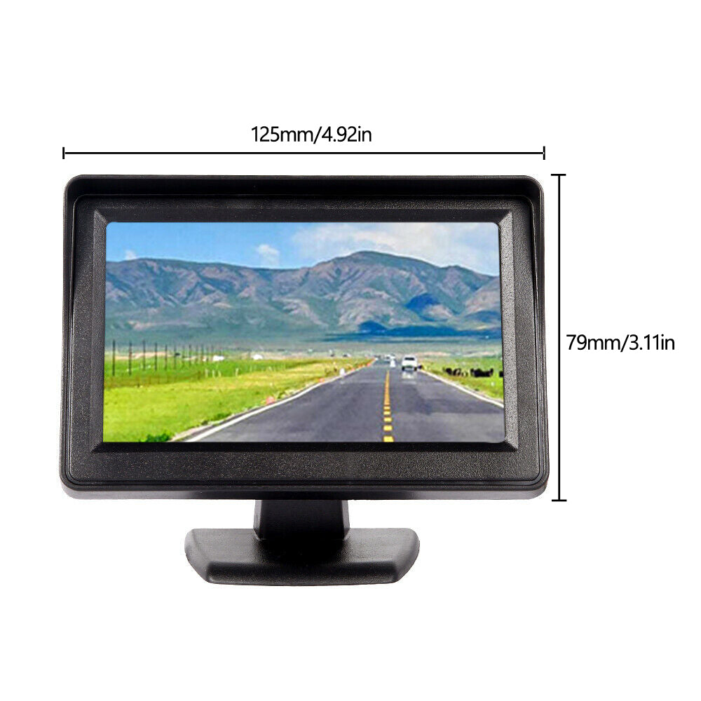 PAL Reverse Monitor Camera Display 4.3" Car Monitor + Rear View Camera Rear View NTSC Kit
