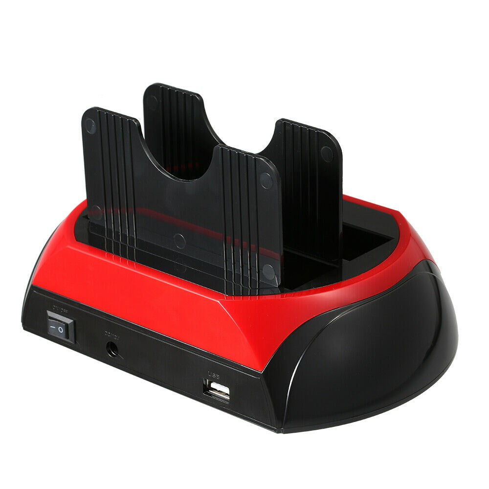 USB 2.0 to IDE/SATA Dual Bay External Hard Drive Docking Station – 2.5"/3.5" HDD/SSD