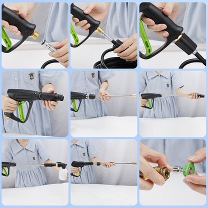 1400W Electric Pressure Washer 3200 PSI 1.8 GPM High-Power Cleaner for Cars, Driveways & Patios