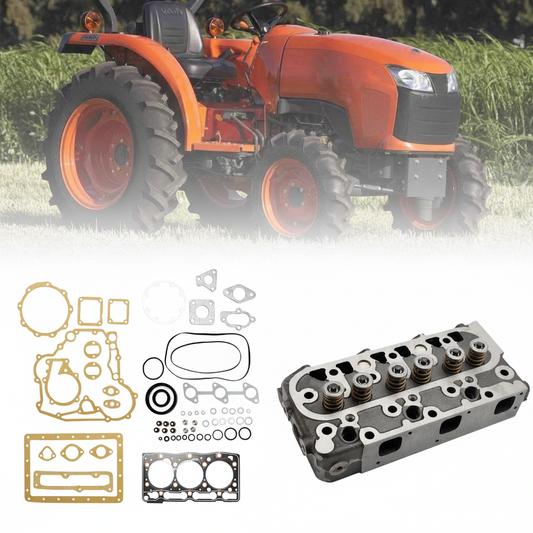 Complete Engine Cylinder Head with Full Gasket Kit for Kubota D1005 Engine