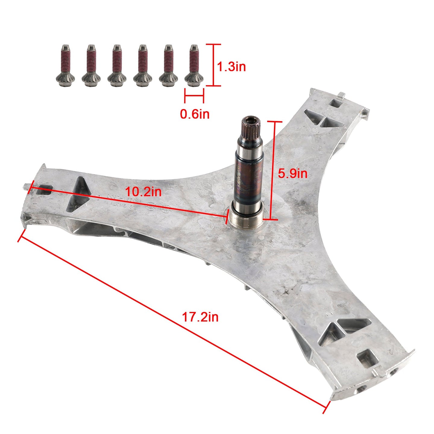 Samsung Washer Spider Arm Flange Shaft Repair Kit, Replaces DC97-16509B, AP5582195, with Bolts & Gasket