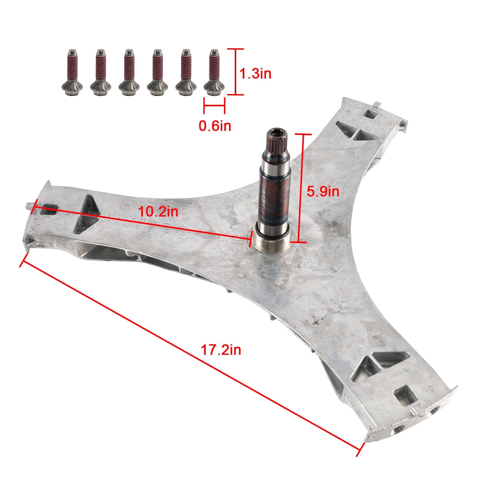 Samsung Washer Spider Arm Flange Shaft Repair Kit, Replaces DC97-16509B, AP5582195, with Bolts & Gasket