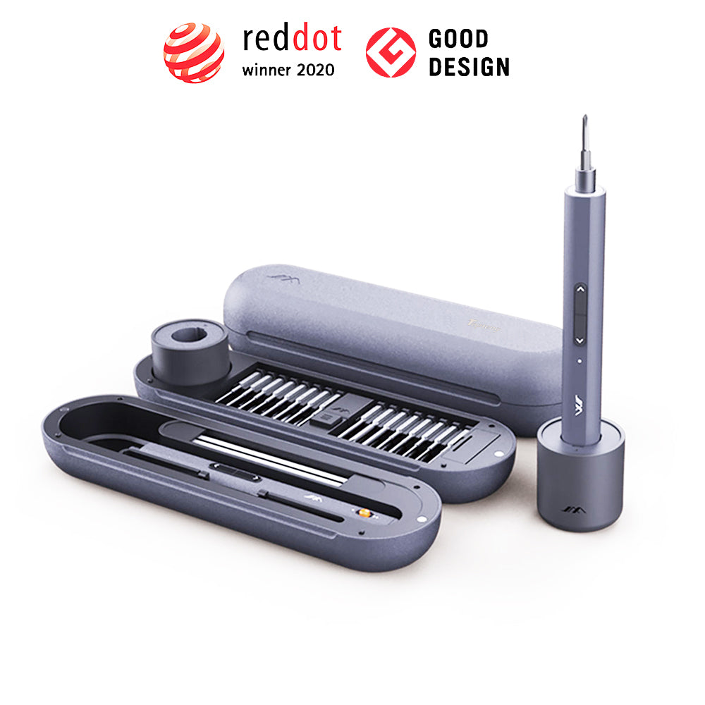 topteng Mini Electric Screwdriver 360?? Shadowless Built-in LED Lights 30 Magnetic Drill Bits