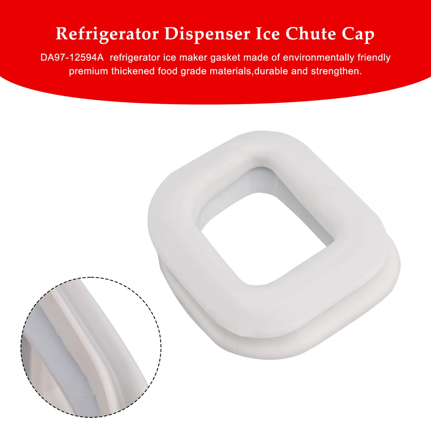DA97-12594A Refrigerator Dispenser Ice Chute and Gasket Assembly for Samsung