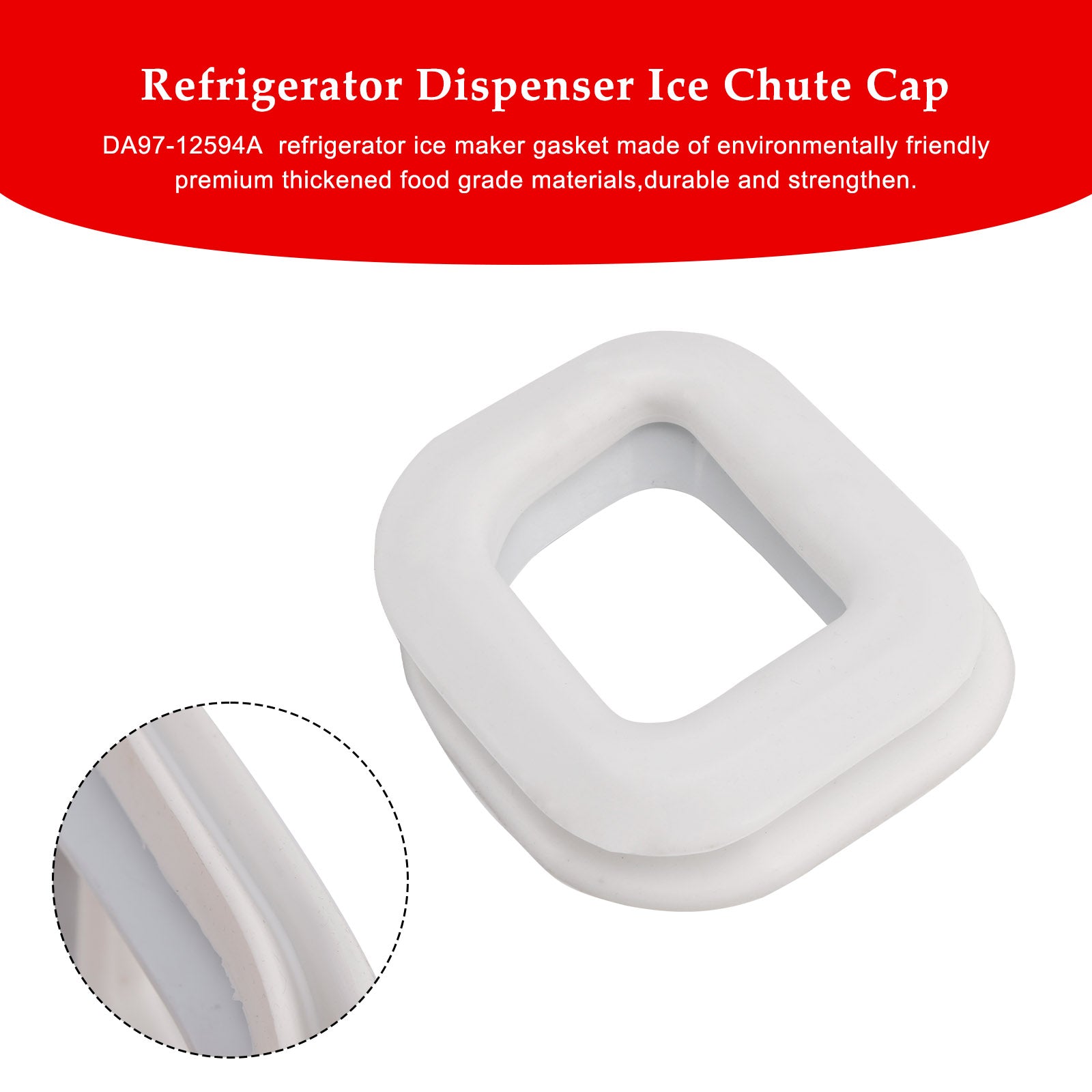 DA97-12594A Refrigerator Dispenser Ice Chute and Gasket Assembly for Samsung
