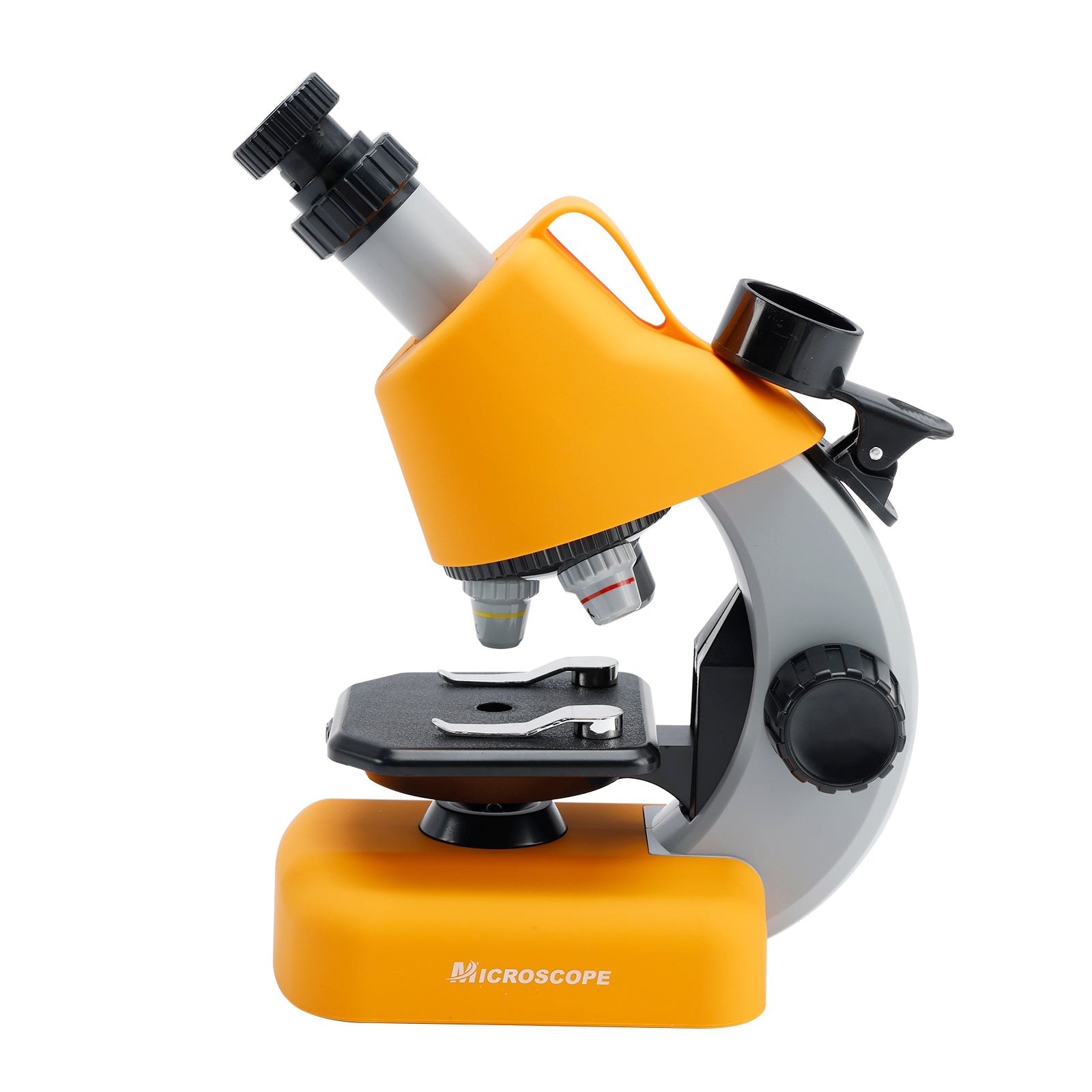 100X-1200X Handheld LED Microscope for Kids – Science Exploration Toy Kit (Yellow)
