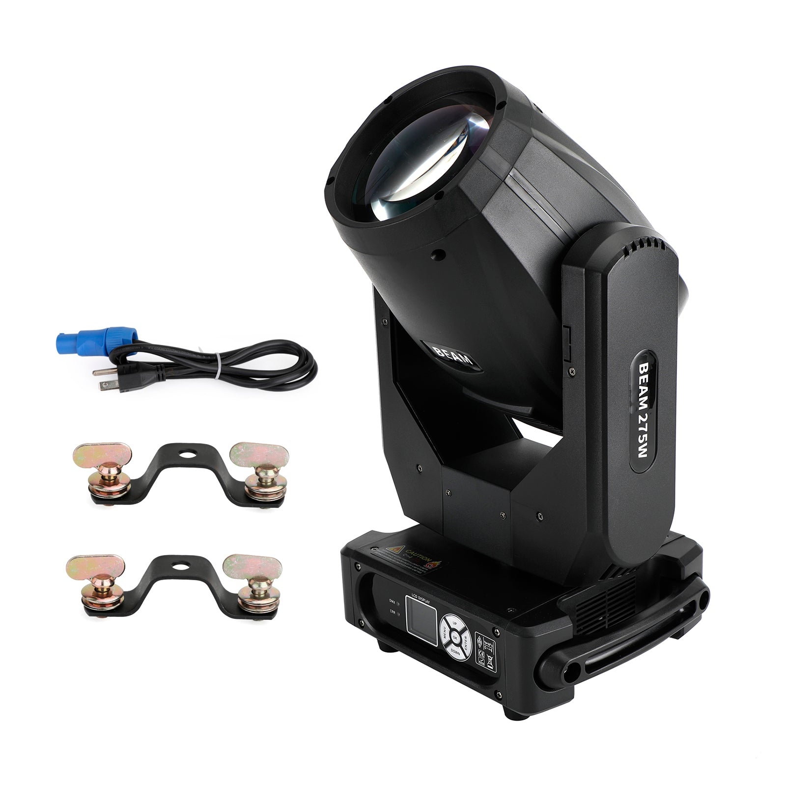 10R 275W Sharpy Beam Moving Head Light with Dual 8+16 Facet Prisms, Frost & Color Wheel, DMX for Stage & DJ