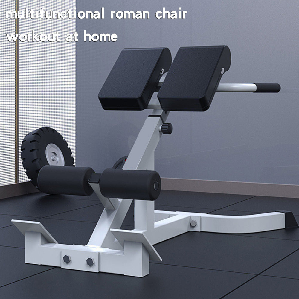 Roman chair home gym workout bench side view