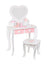 Kids Girls Vanity Table Children Dressing Mirror Make Up Desk Toy Play Gift Set