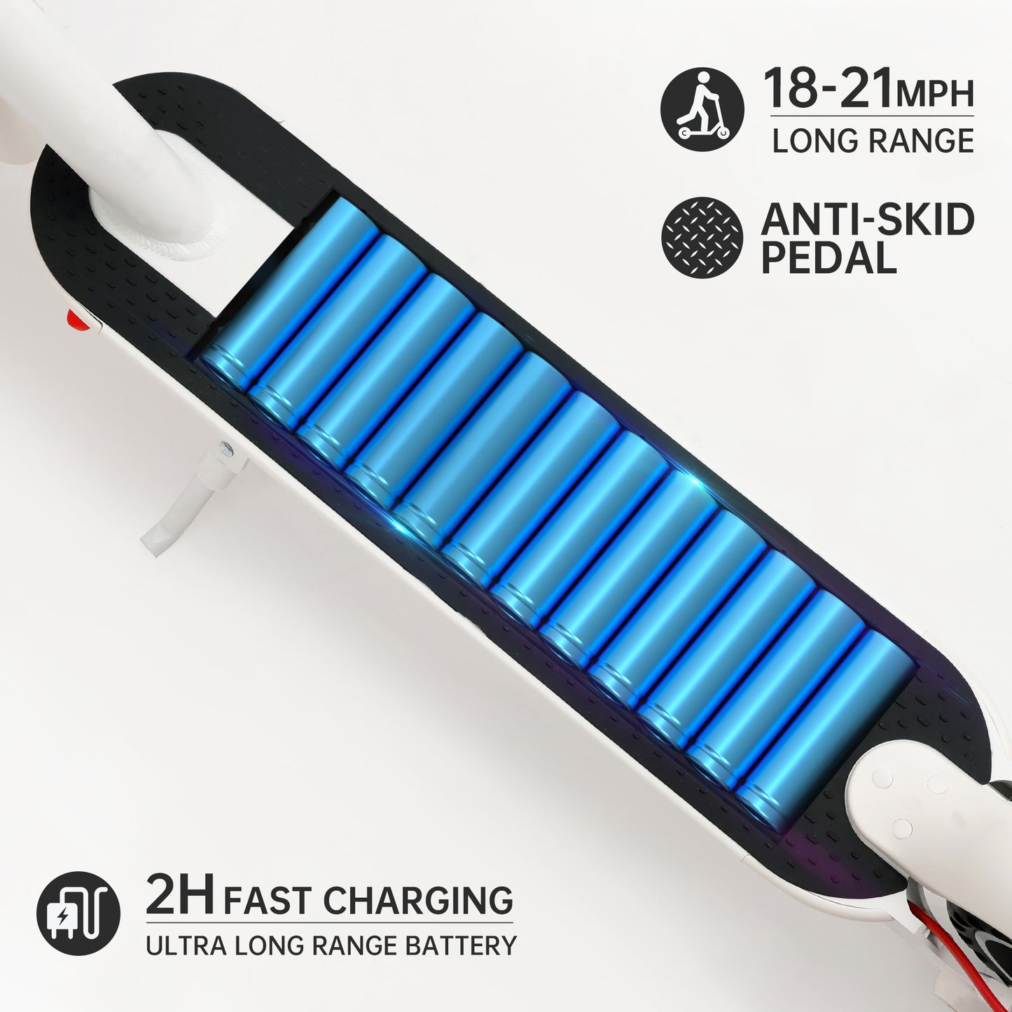 8.5" Folding Electric Scooter With app 350W 35KM Range 30km/h City Commute White (Copy)