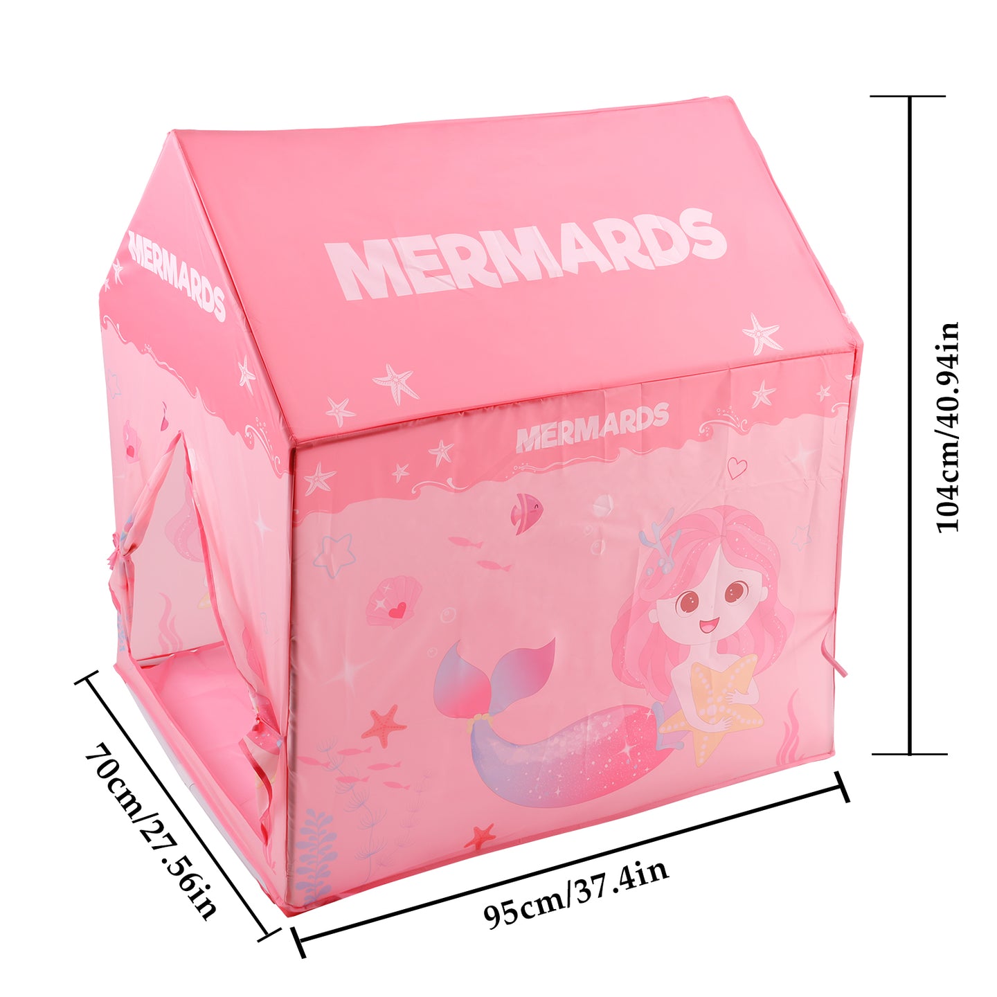 Large Pink Princess Castle Play Tent for Girls, Kids Indoor & Outdoor Playhouse