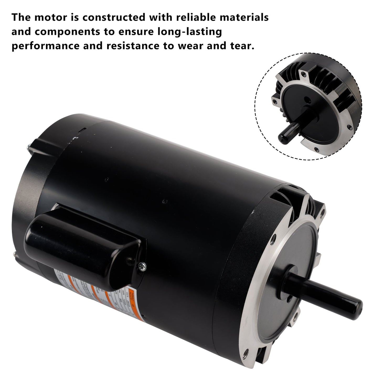 B128 1HP Full Rated Pool Pump Motor – 115V/230V Swimming Pool Motor Replacement