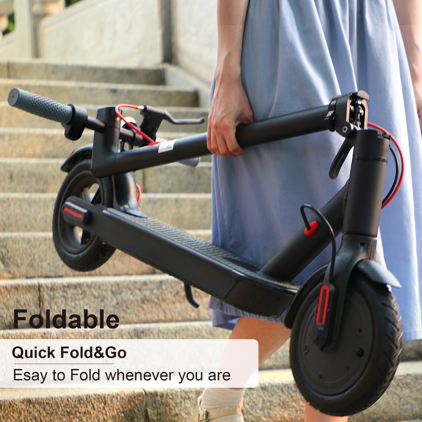 8.5 inch Folding E-Scooter App 350W 35KM Range 30km/h Commute