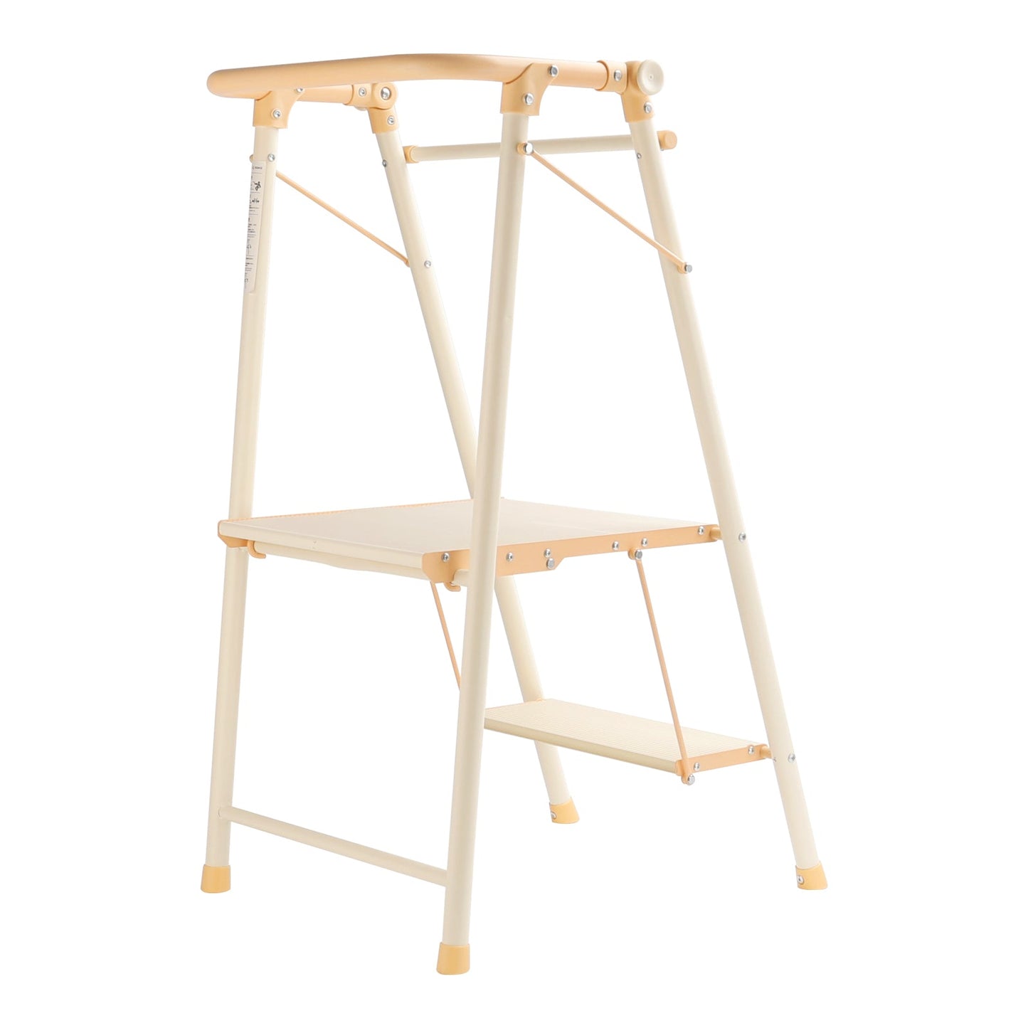 2-Step Folding Step Stool – Kitchen Ladder for Adults & Kids, Portable & Lightweight