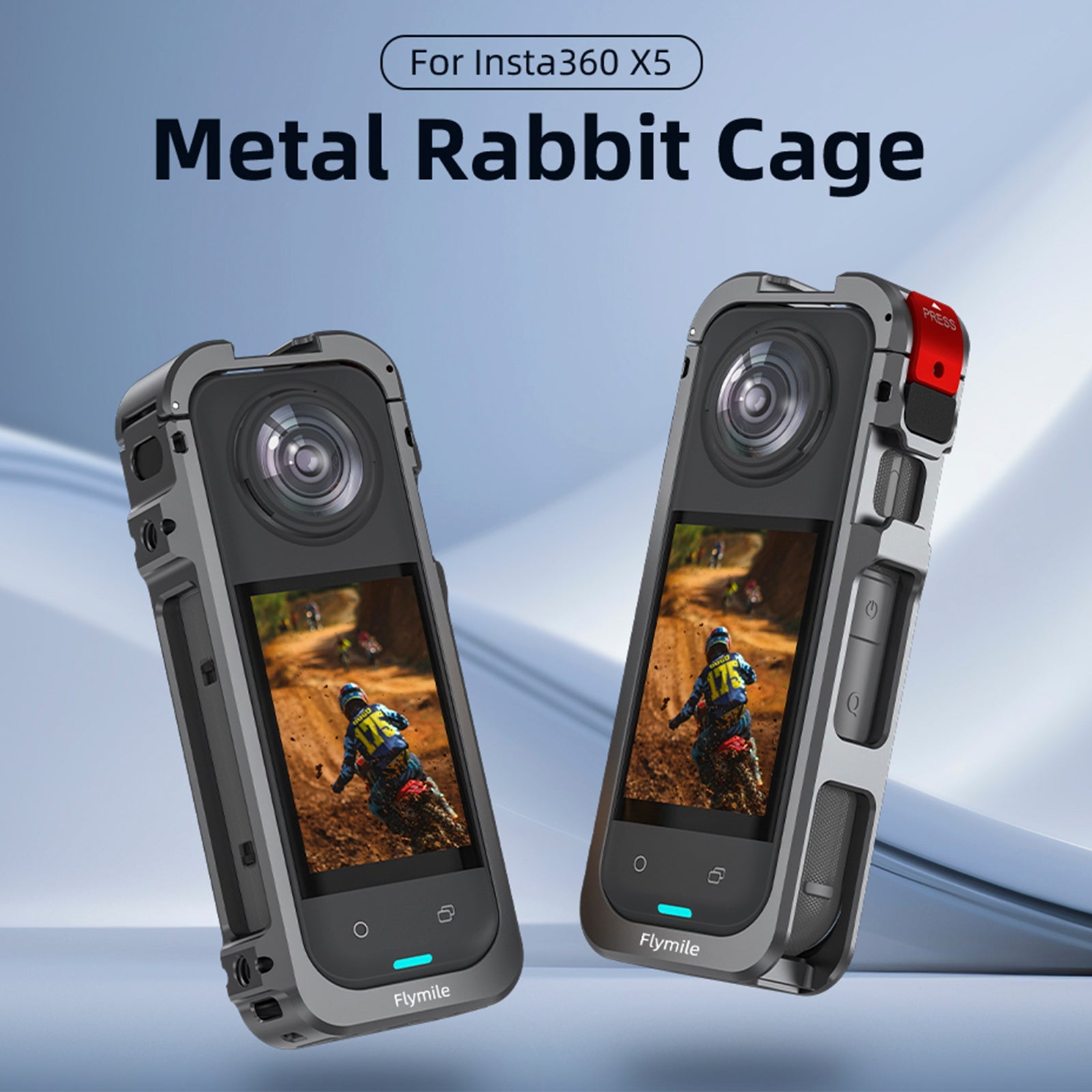 Utility Frame Case Cage for Insta360 X5 Protective Case Quick Release Adapter