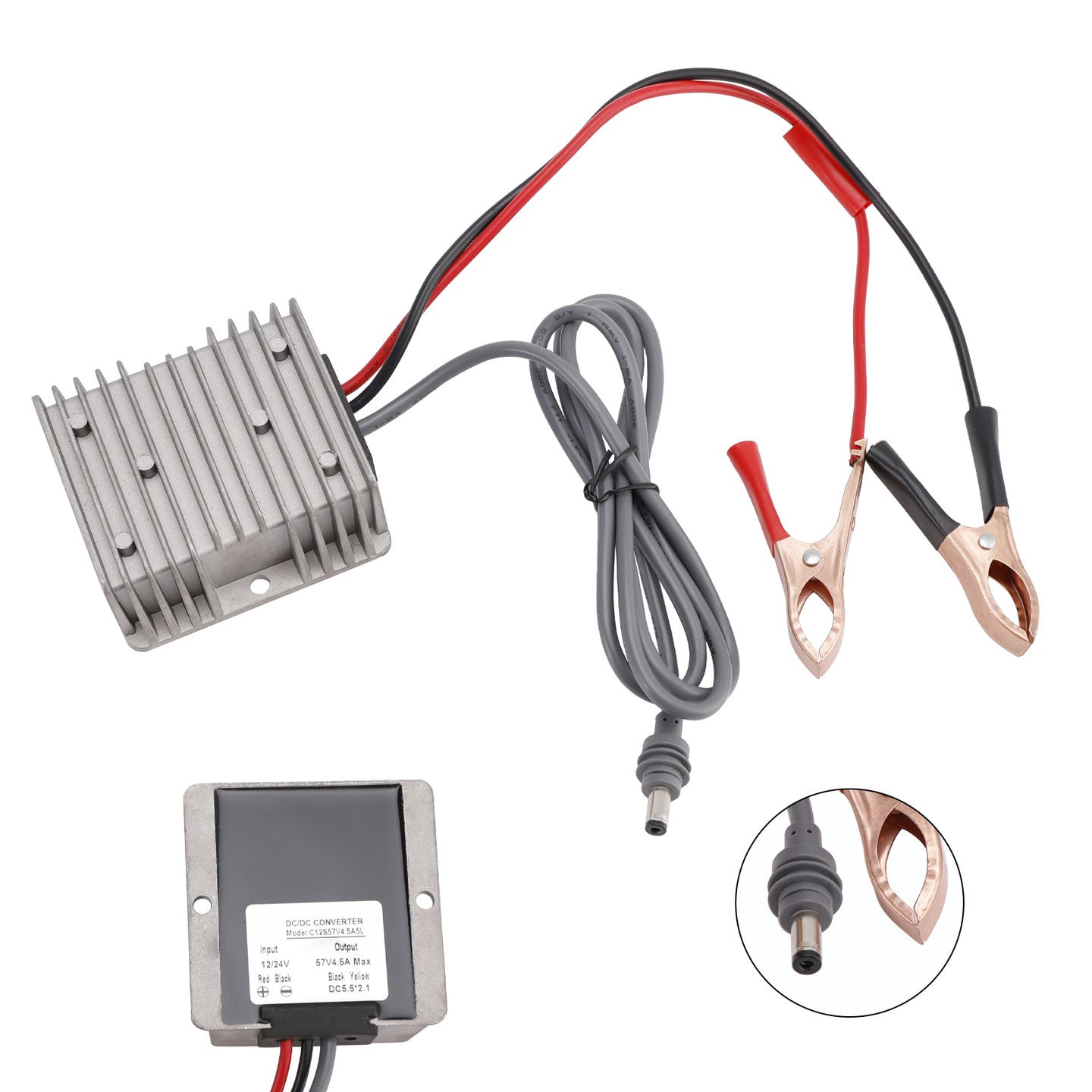 Mini Step Up Power Converter DC Power Cable 12V/24V to 57V 4.5A 256W