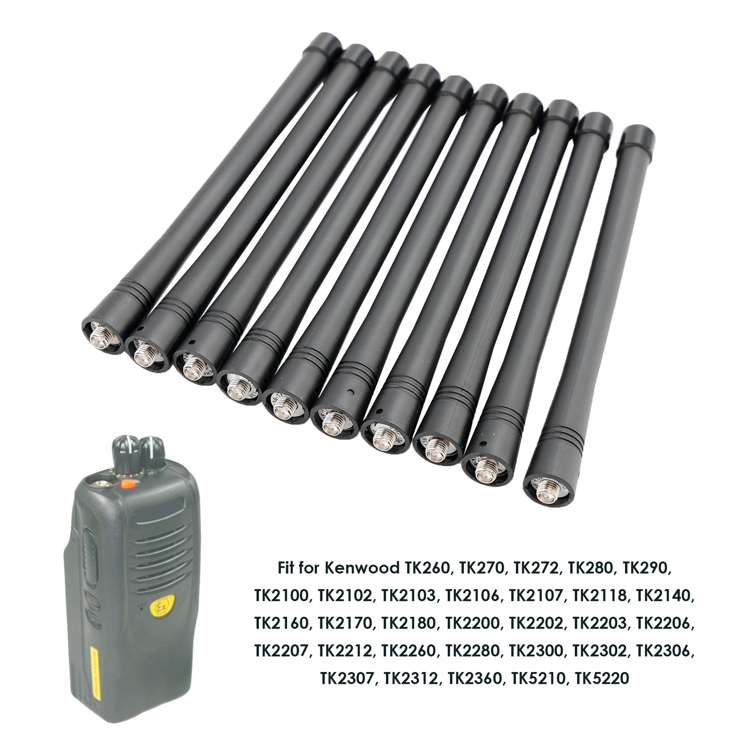 10x 136-174Mhz VHF Car Radio Long Antenna for Kenwood TK290 TK2100 TK2102 TK2103