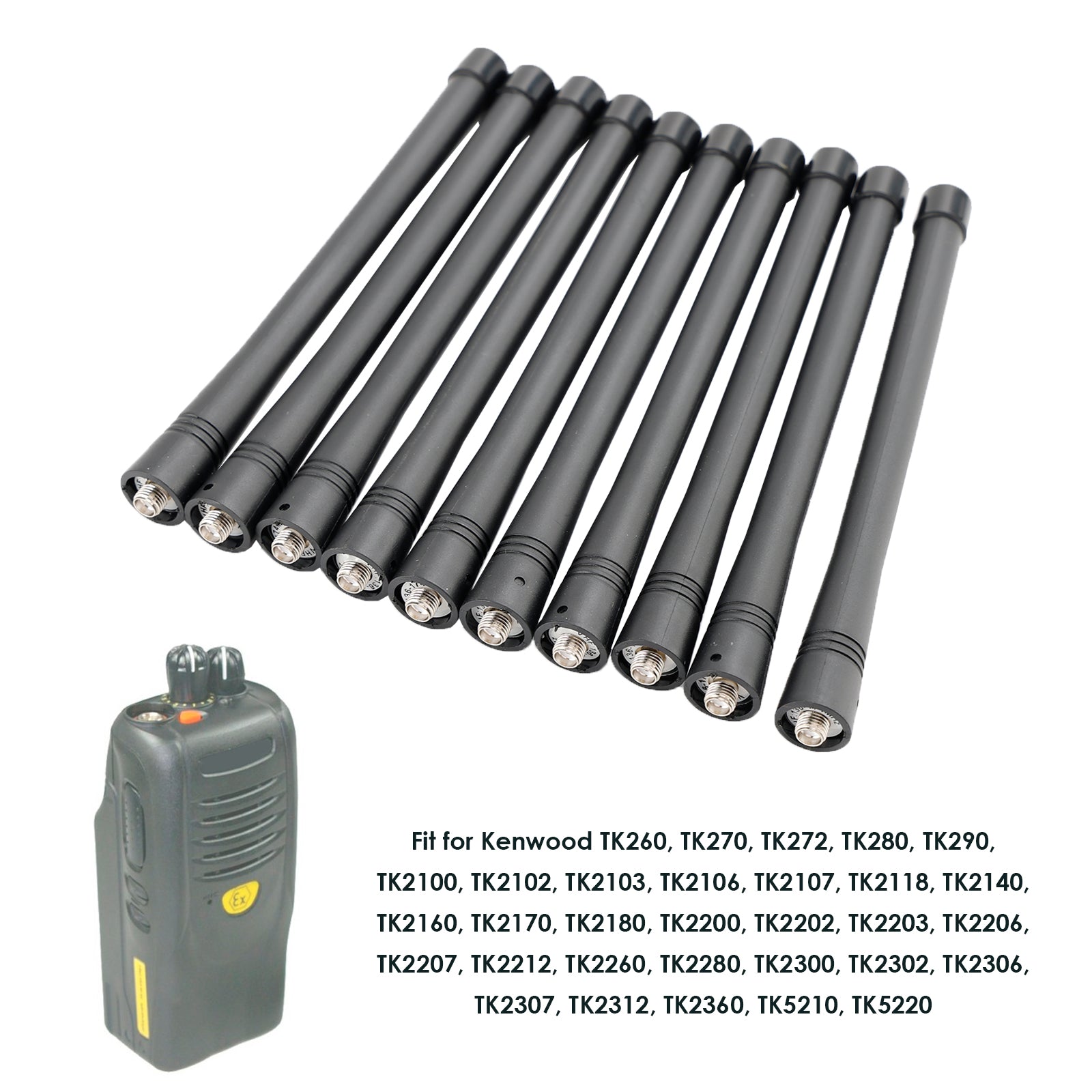 10x 136-174Mhz VHF Car Radio Long Antenna for Kenwood TK290 TK2100 TK2102 TK2103