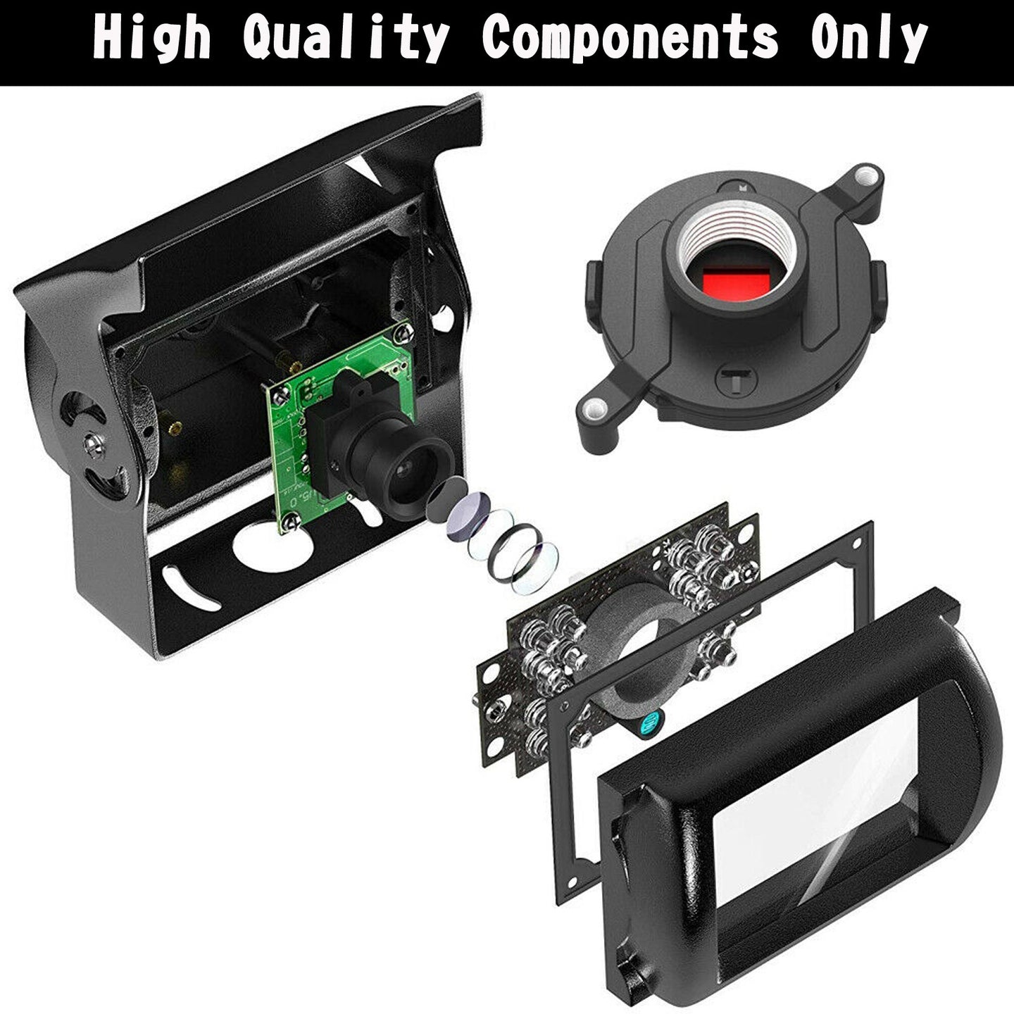 Rear View Backup Camera for Bus Truck Van RV CCD IR Night View Waterproof