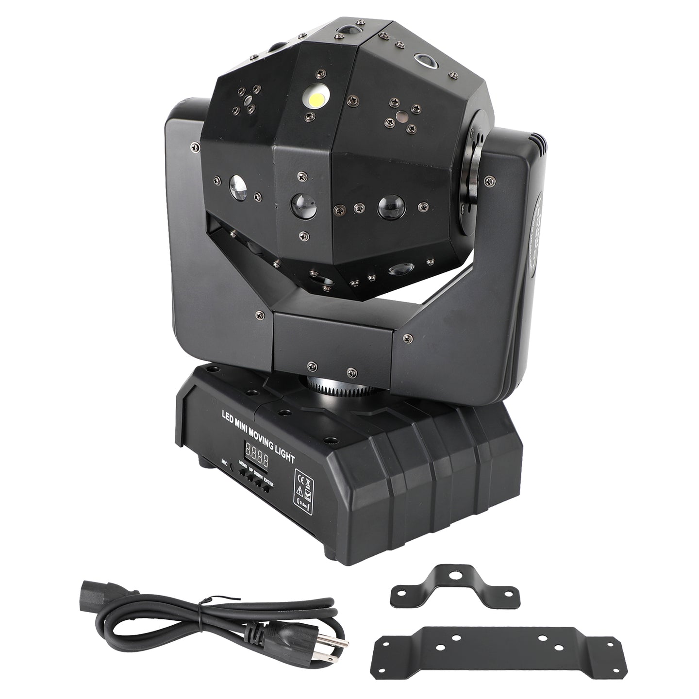 3-in-1 LED Moving Head DJ Light with RGBW Wash, Laser & Strobe Effects, DMX Controlled Party Stage Lighting