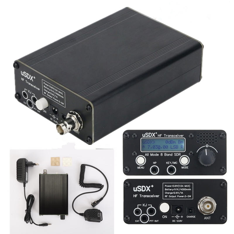 NEW USDX+ HF Transceiver HF Ham Radio QRP CW Transceiver 3W-5W All Mode 8 Band