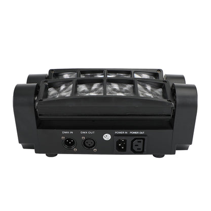 80W RGBW LED Spider Moving Head Stage Light – 8 LED, DMX for DJ, Disco, Party & Stage