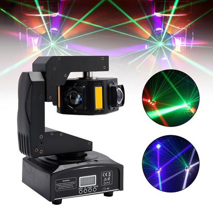 6 LED Moving Head Light – 3-Axis Beam DMX Stage Spot for DJ, Disco, Party & Show Lighting