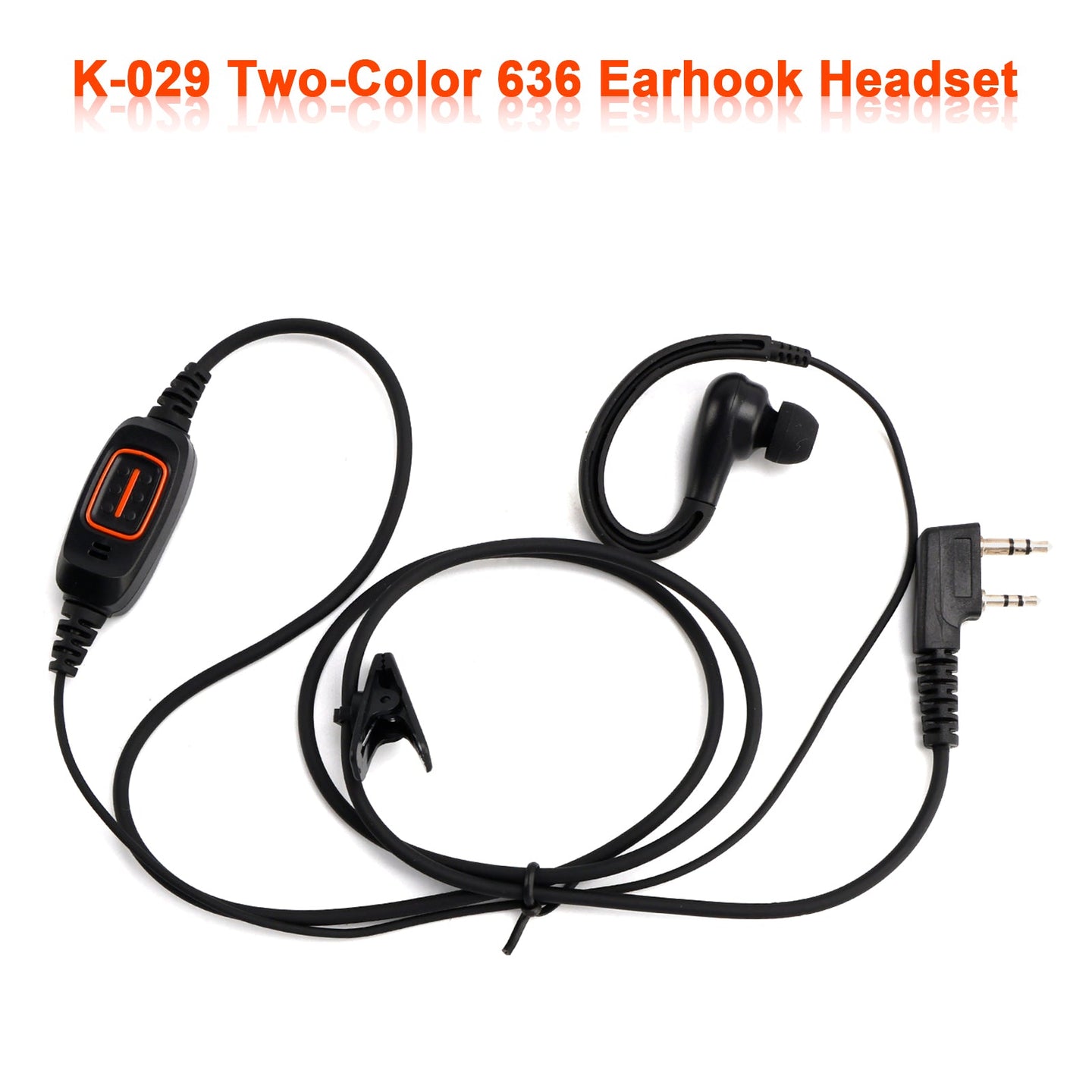 K-029 Two-Color 636 Earhook Headset For TK-240 THF7 TK-3178 KG669 TG-2AT LT-3288