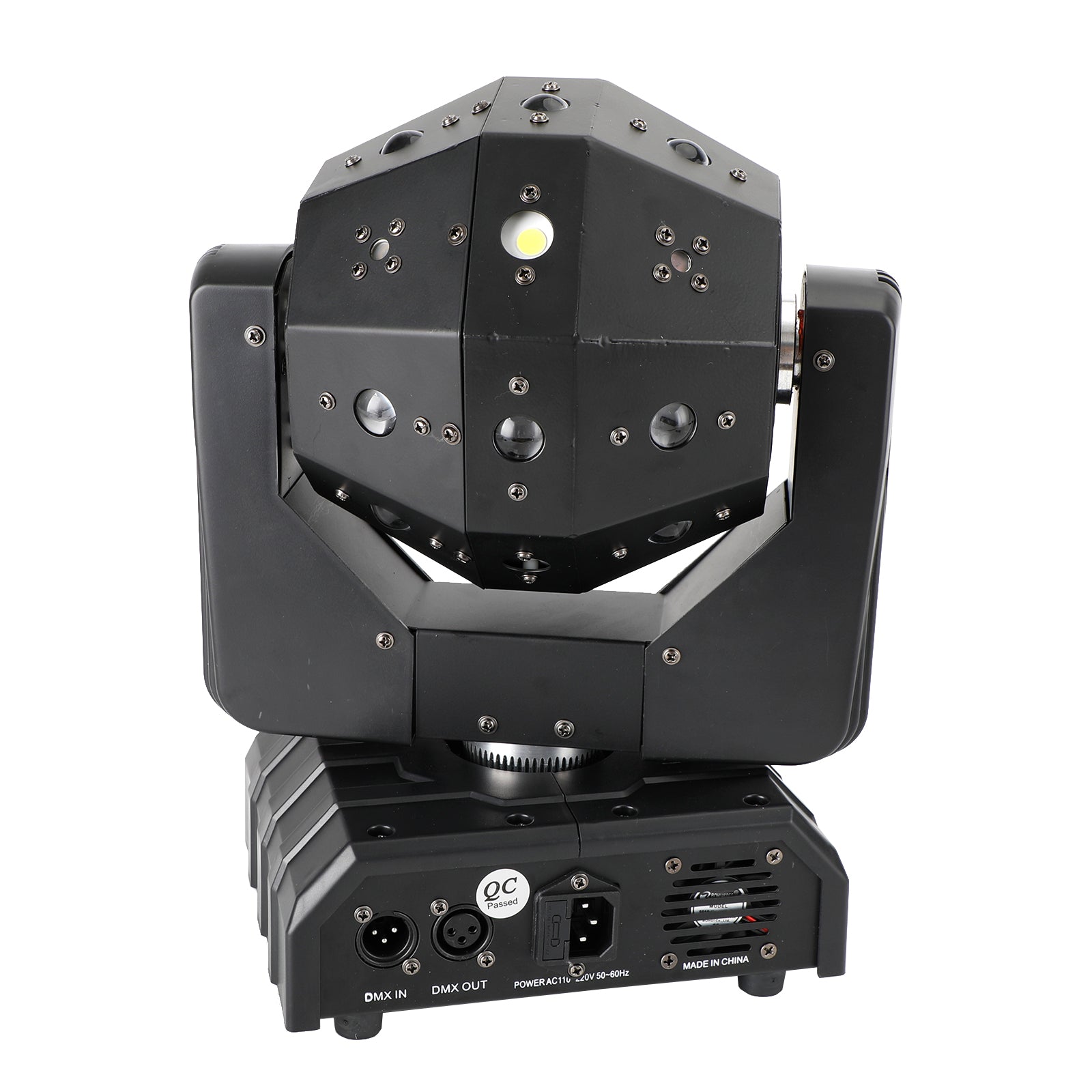 3-in-1 LED Moving Head DJ Light with RGBW Wash, Laser & Strobe Effects, DMX Controlled Party Stage Lighting