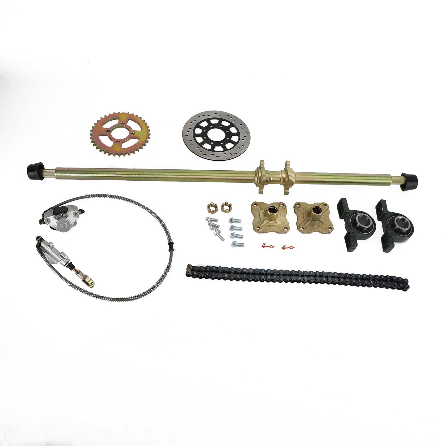Various ATV Quad Go Kart Rear Live Axle Kit Sprocket Brake Wheel (Copy)