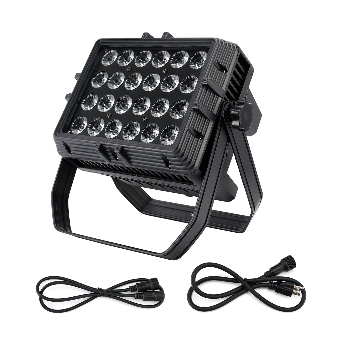 24x RGBWA+UV 6-in-1 LED PAR Can Light, 200W IP65 Waterproof Outdoor Stage Wash, DMX Controlled