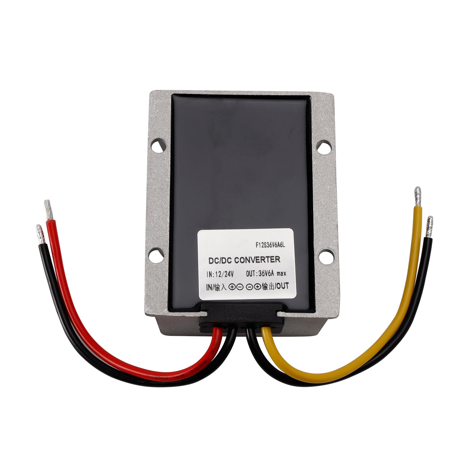 Waterproof DC/DC Converter Regulator 6A 12V/24V Step Up to 36V 216W